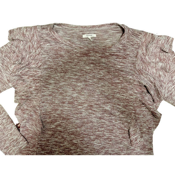 🛍️ Maurices Mauve Ruffle Long Sleeve Top Womens Size M - Picture 2 of 8